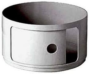 Kartell 4953SI Baukastenelement Componibili rund undurchsichtig Durchmesser 42 x 23,5 cm ABS, silber