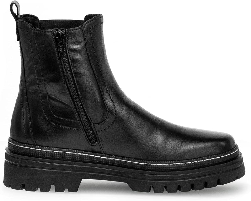 Gabor Damen Chelsea Boots | Frauen Stiefeletten | Wechselfussbett | Best Fitting 37 EU Schwarz 01, 3