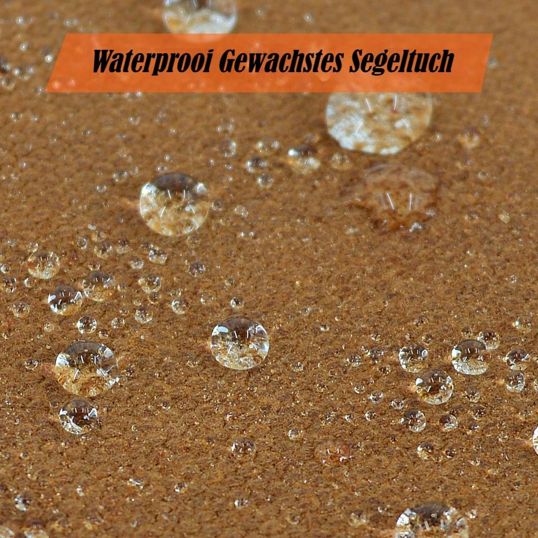 WELKINLAND Werkzeugschürze aus gewachstem Segeltuch mit 16 Taschen, robuste Holzbearbeitungsschürze,