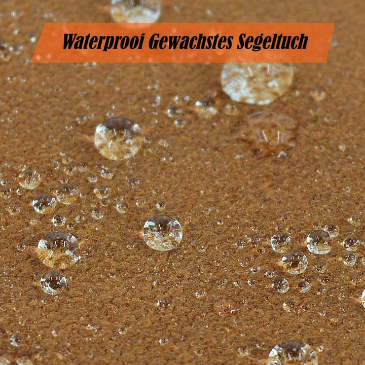WELKINLAND Werkzeugschürze aus gewachstem Segeltuch mit 16 Taschen, robuste Holzbearbeitungsschürze,