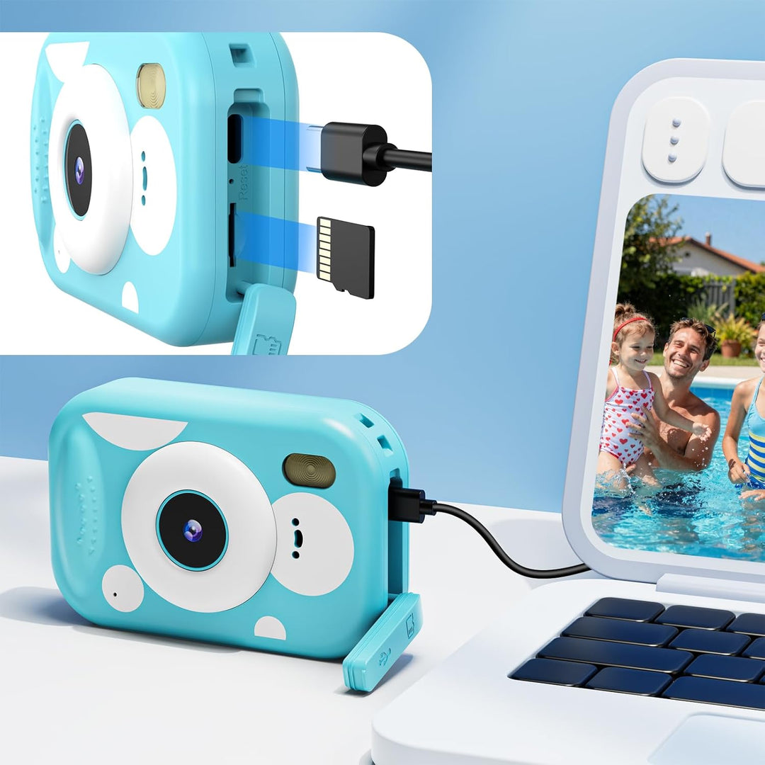 CHAKEYAKE Unterwasserkamera, IP67 10M/32.8FT Kinderkamera 1080P wasserdichte Digitalkamera mit 2.4"