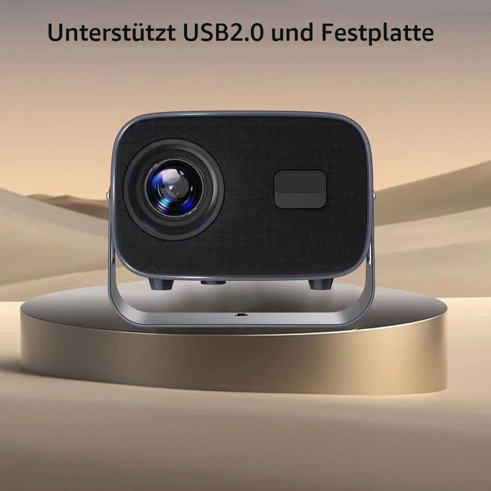 Smarter Projektor, Android 11-System, 1080P mit 4K-Unterstützung, Keystone-Korrektur, WiFi 6 &amp; Bluet