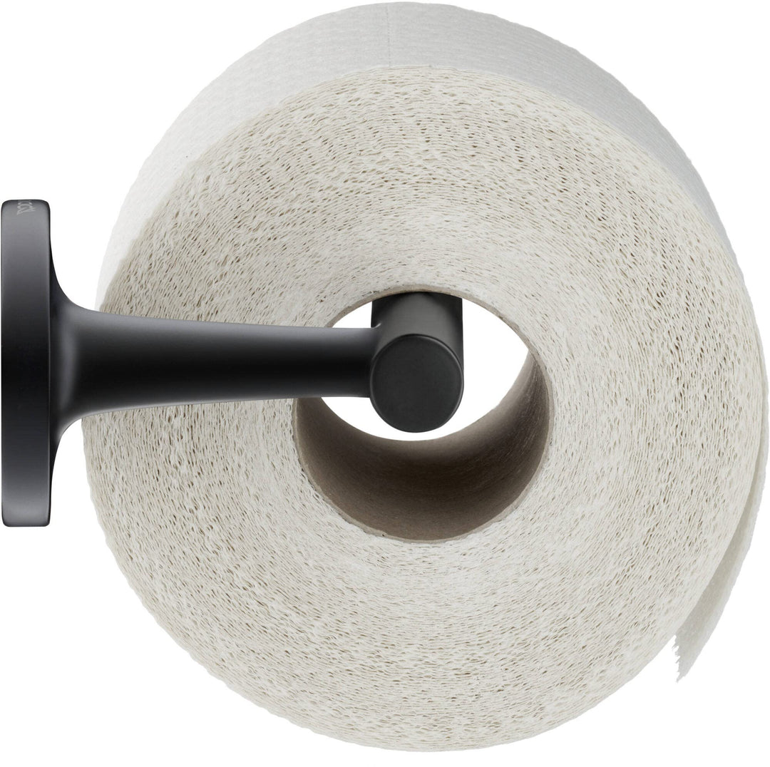 Duravit Papierrollenhalter Starck T, für 1 Rolle, Wandmontage, Schwarz Matt ohne Deckel für 1 Rolle