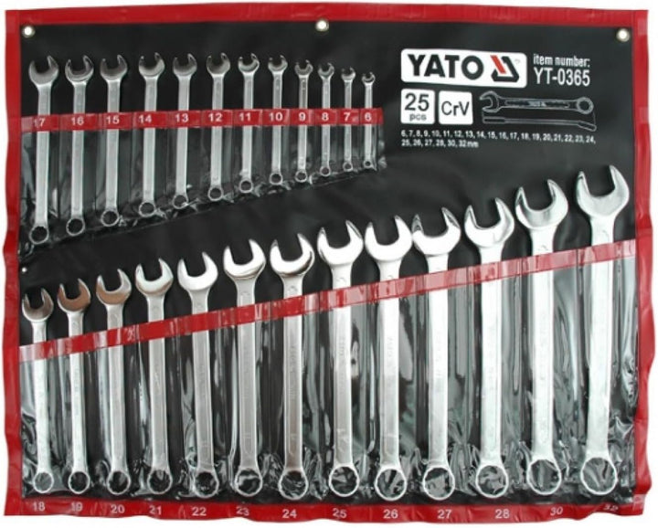 COMBINATION SPANNER SET 632MM 25PCS