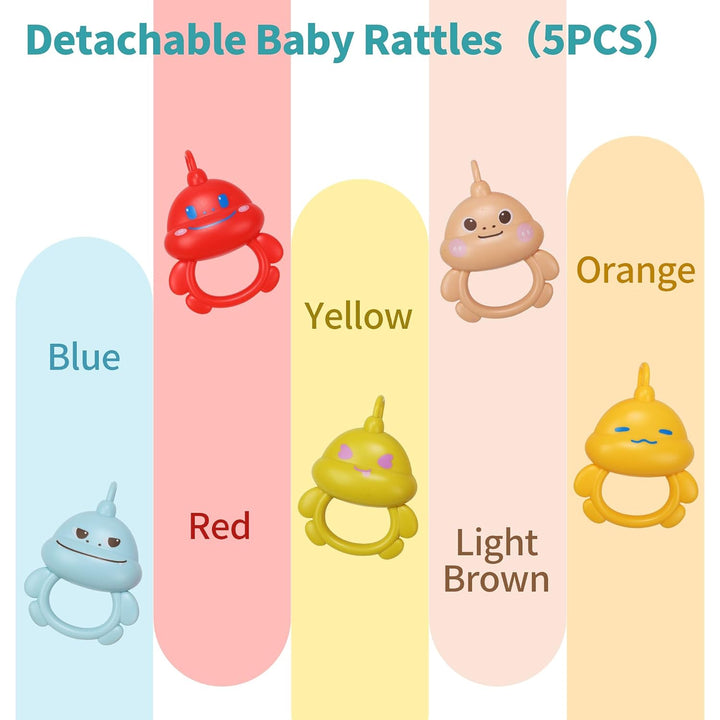 CUTE STONE Spielbogen Baby, Klavier Spieldecke baby mit Musik & Lichtern, Spielmatte mit Spielbogen