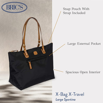 Bric's Grosser 3-in-1-Shopper X-Bag, Einheitsgrösse.Schwarz 36 Schwarz, 36 Schwarz