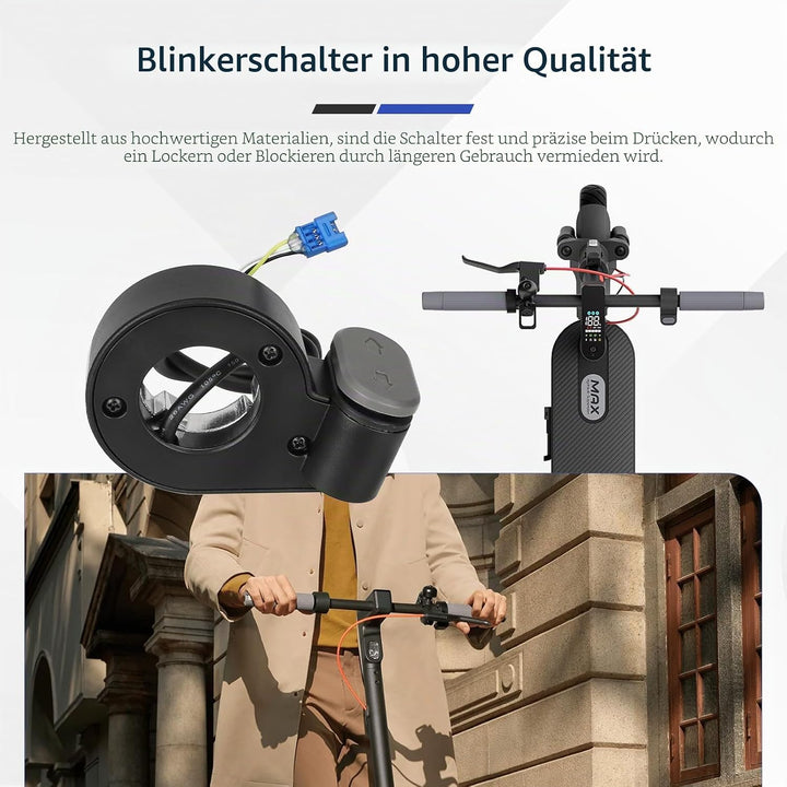 ulip Schalter für xiaomi 5/5 Max/5 Pro Elektroroller, linke und rechte Hupe, langlebige Lenkerteile,