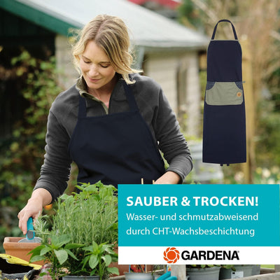 GARDENA Gartenschürze aus 100% Baumwolle I wasserabweisende Gärtnerschürze für Damen & Herren I vers