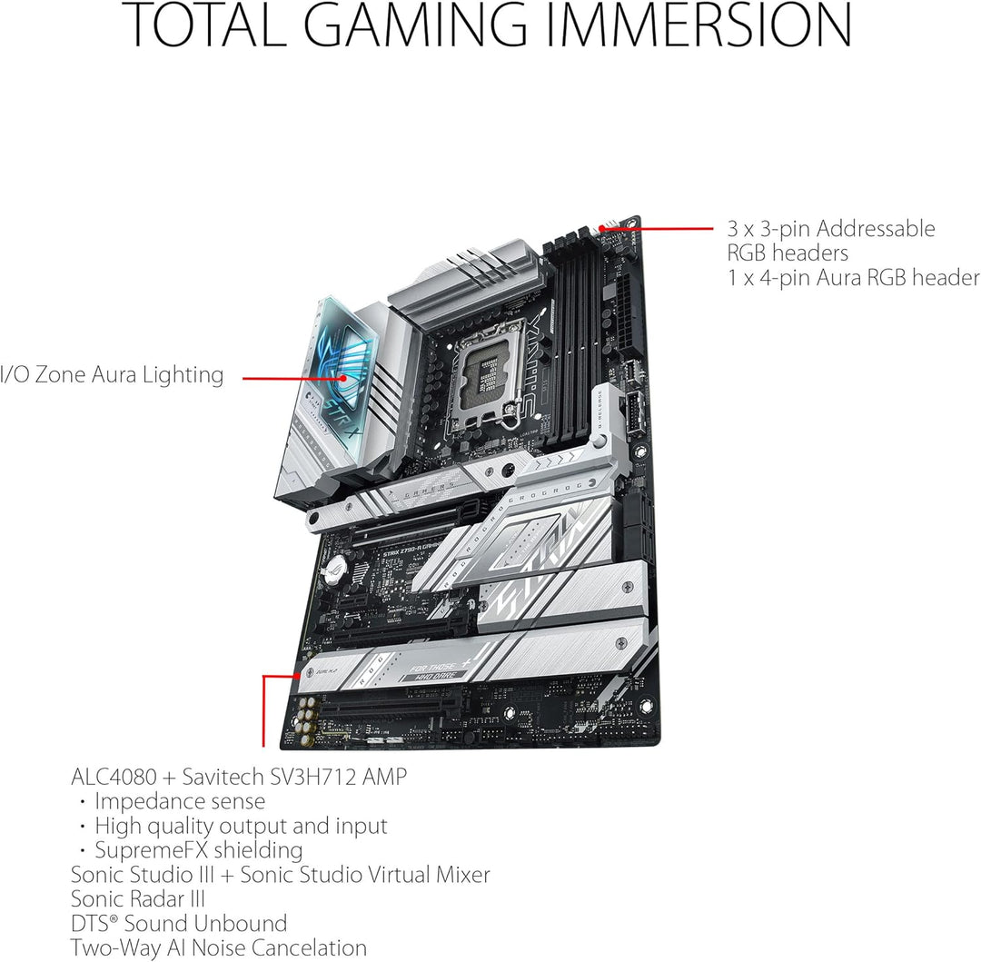 ASUS ROG Strix Z790-A Gaming WIFI D4 Mainboard Sockel Intel LGA1700 (ATX, DDR4 Speicher, 4x M.2, PCI
