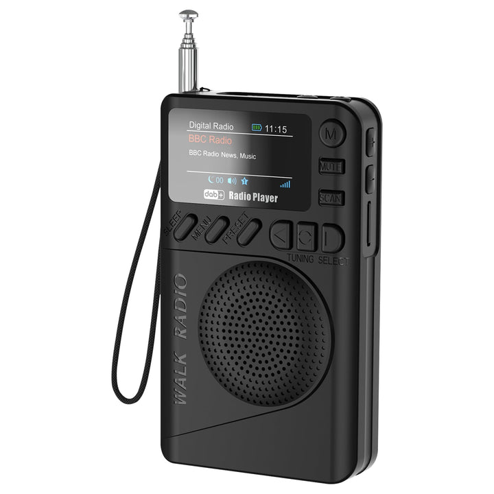Pocket DAB Radio Tragbares, Persönliches FM/DAB+ Digitalradio mit Bluetooth-Lautsprecher Farbdisplay