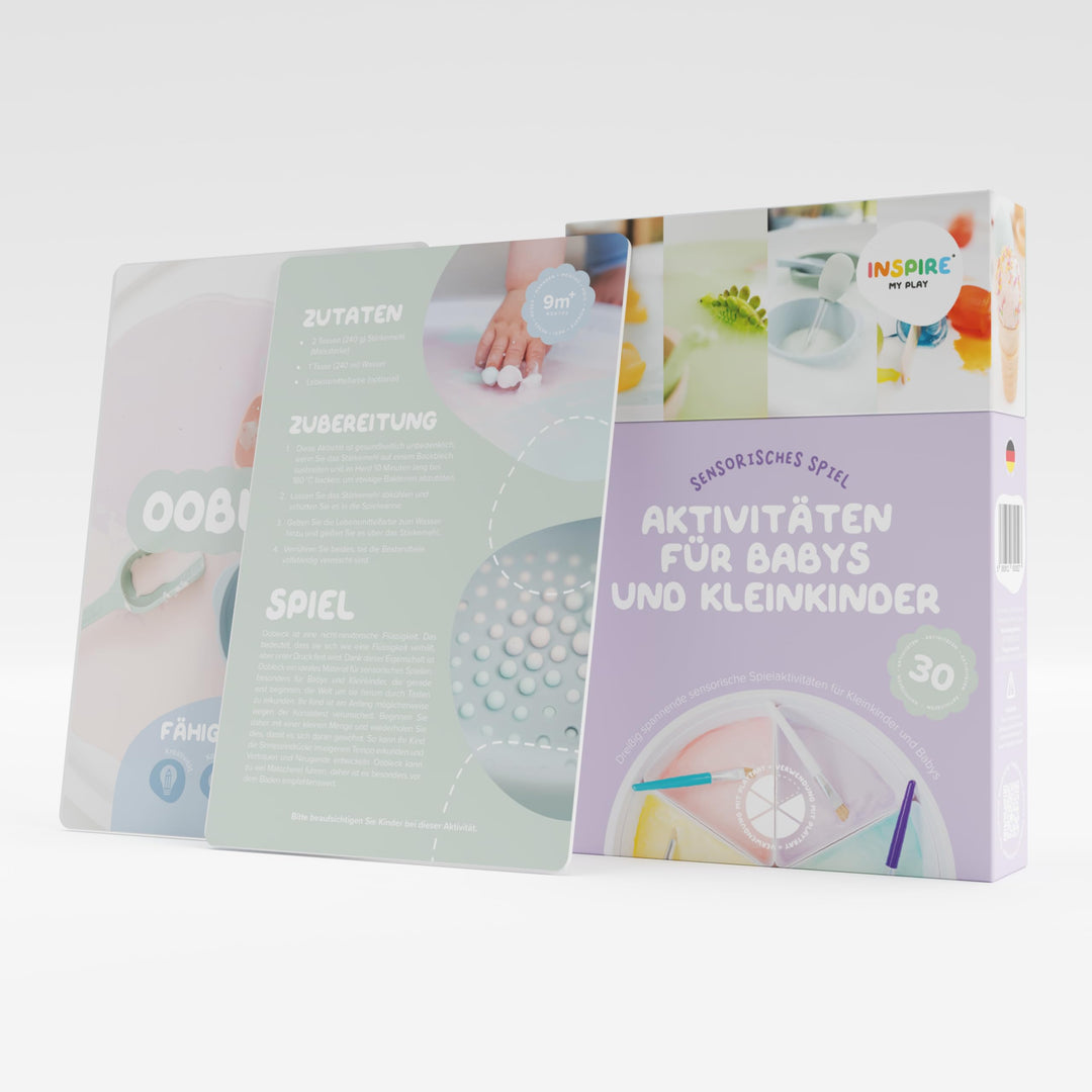 Inspire My PLAY – 30 x sensorische Spielaktivitätskarten für Babys – Inspiration für kreative Spiela