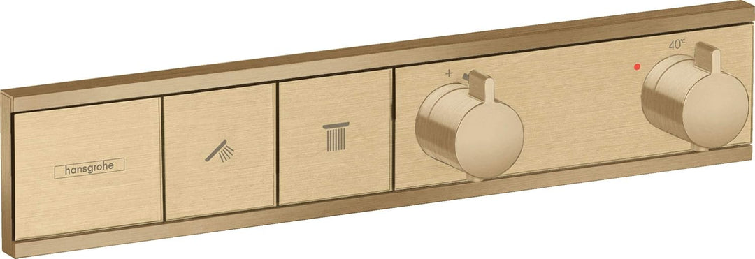 hansgrohe Unterputz Thermostat RainSelect, für 2 Funktionen, Brushed Bronze Brushed Bronze 2 Funktio