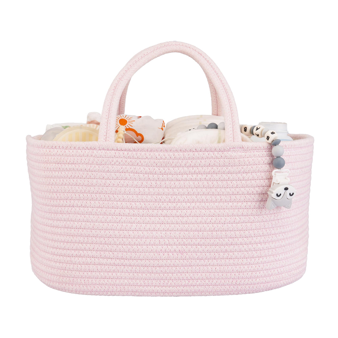 Grosse Wickeltasche, für Mädchen und Jungen, Seil, Aufbewahrungskorb, Tragegriffe, für Wickeltisch,