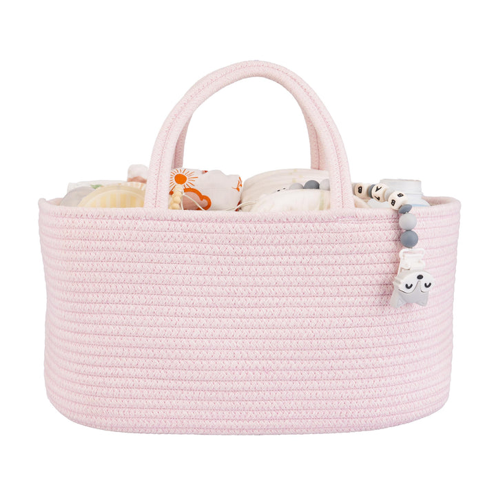Grosse Wickeltasche, für Mädchen und Jungen, Seil, Aufbewahrungskorb, Tragegriffe, für Wickeltisch,