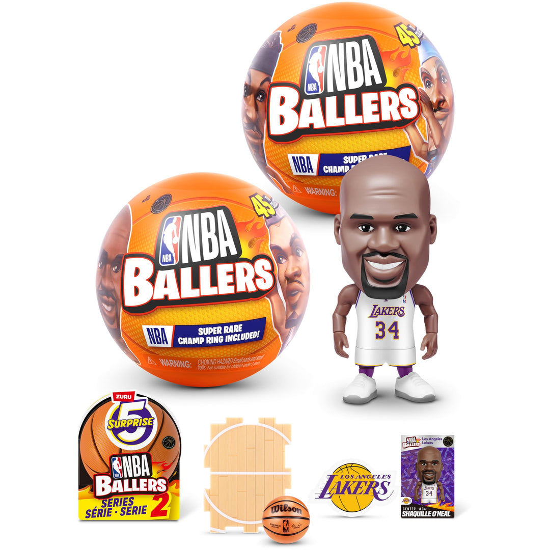 5 Surprise NBA Ballers, Serie 2 Sammelfigur von ZURU(2 Kapsel), Mehrfarbig/Meereswellen (Ocean Tides