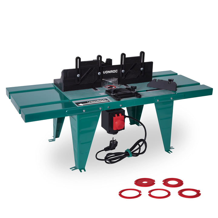 VONROC Frästisch für Oberfräse, Fräsmaschine Metall - Universal für alle Oberfräsen bis 155mm und 18