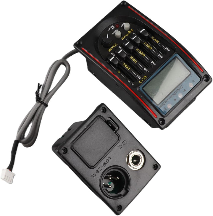 LCD 5-Band-Akustikgitarren-Vorverstärker-EQ LC-5 Equalizer-Tuner Piezo-Pickup-Equalizer-Pickup-Tuner