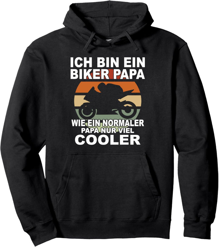Motorradfahrer Bike Motorrad Fahrer Vater Biker Papa Pullover Hoodie