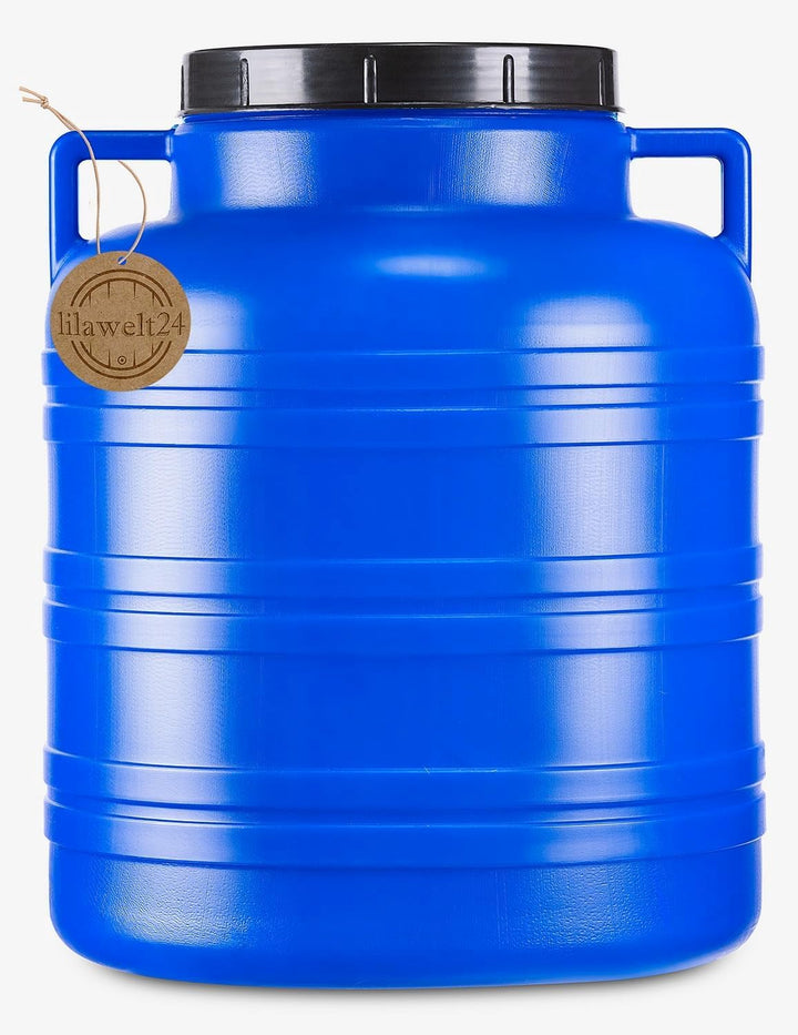Kunststofffass 10L Lebensmittelfass Regenfass Tonne Fass Camping Wasserfass Weithals, HDPE-Fass mit