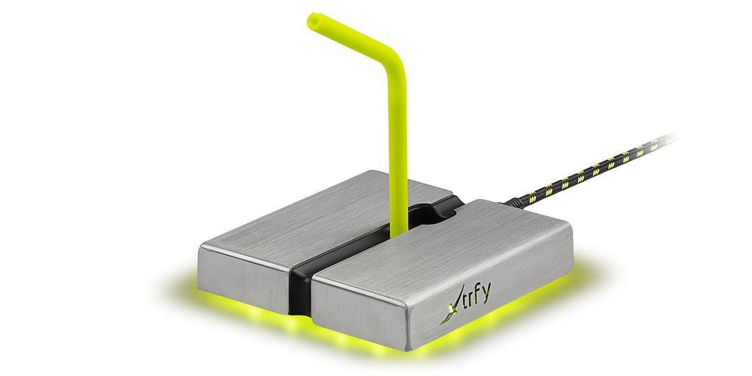 Xtrfy B1 Maus Bungee mit LED und USB-Hub - Silber Xtrfy Yellow, Xtrfy Yellow