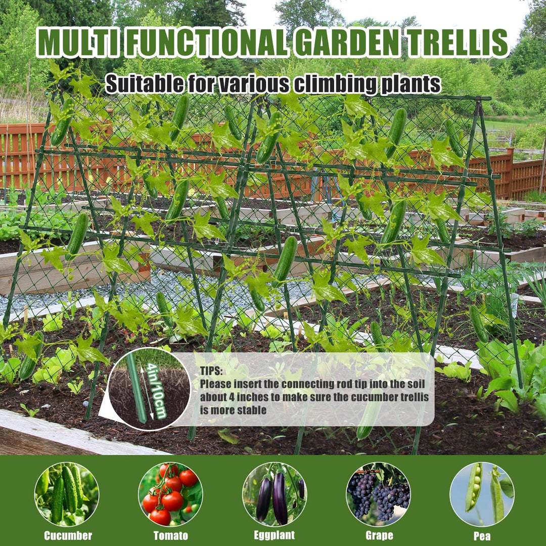 Tomaten Gurken Rankhilfe, 160 * 140 * 120cm rankgitter Metall Rankhilfe Garten Gurken Himbeeren, für