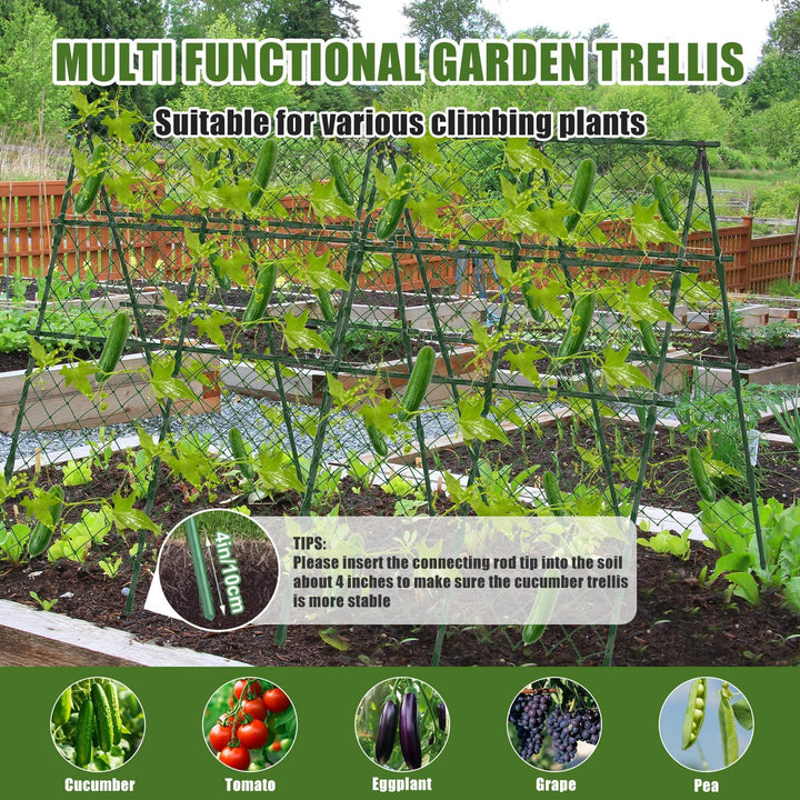 Tomaten Gurken Rankhilfe, 160 * 140 * 120cm rankgitter Metall Rankhilfe Garten Gurken Himbeeren, für
