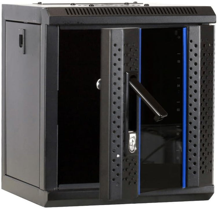 DSIT 4 HE - 10 Zoll Serverschrank - mit Glastür - (BxTxH) 312x310x264mm - Schwarz - Abschliessbar -