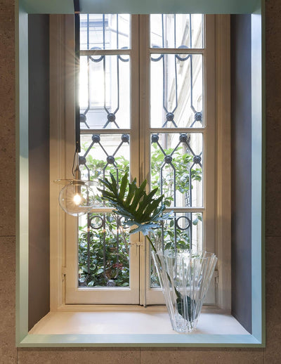 Kartell 1229B4 Vase Shanghai, glasklar Cristallo, Cristallo