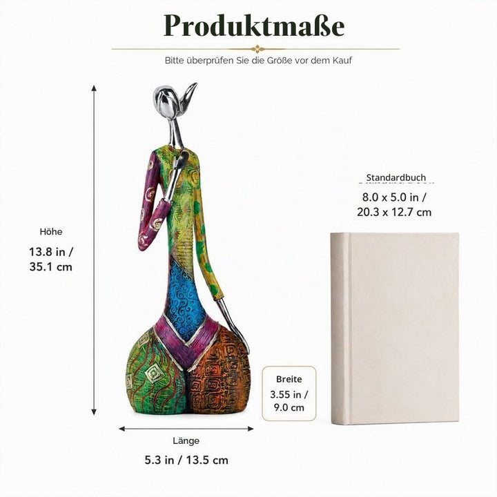 Statuen und Skulpturen Abstrakter Yoga-Kunst Frau, kreative Vollfarb-Ölgemälde-Kunst-Frauenstatue, M