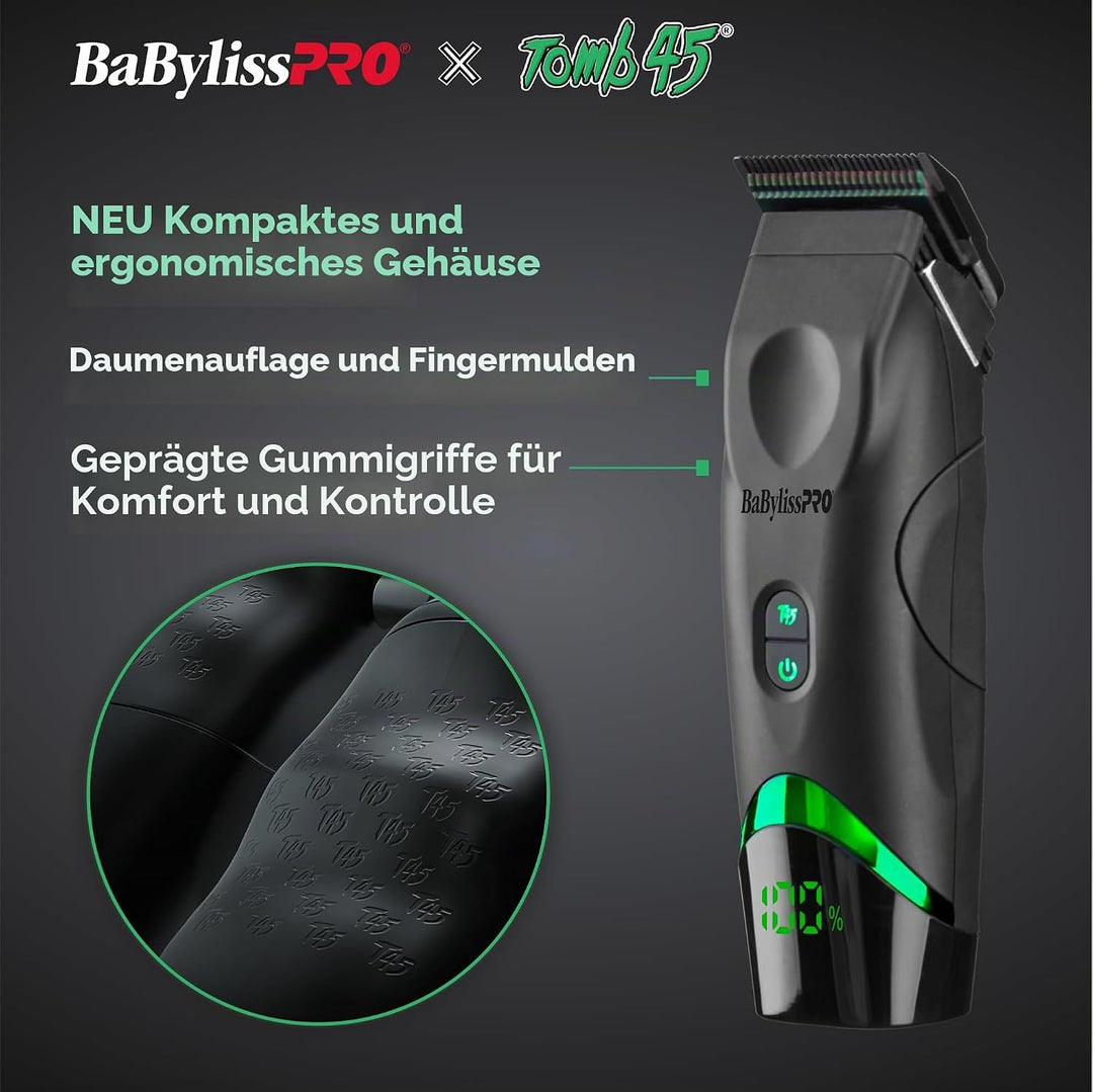 BaBylissPRO x Tomb45 Haarschneidemaschine für Herren, kabellos aufladbar Schermaschine, Schermaschin