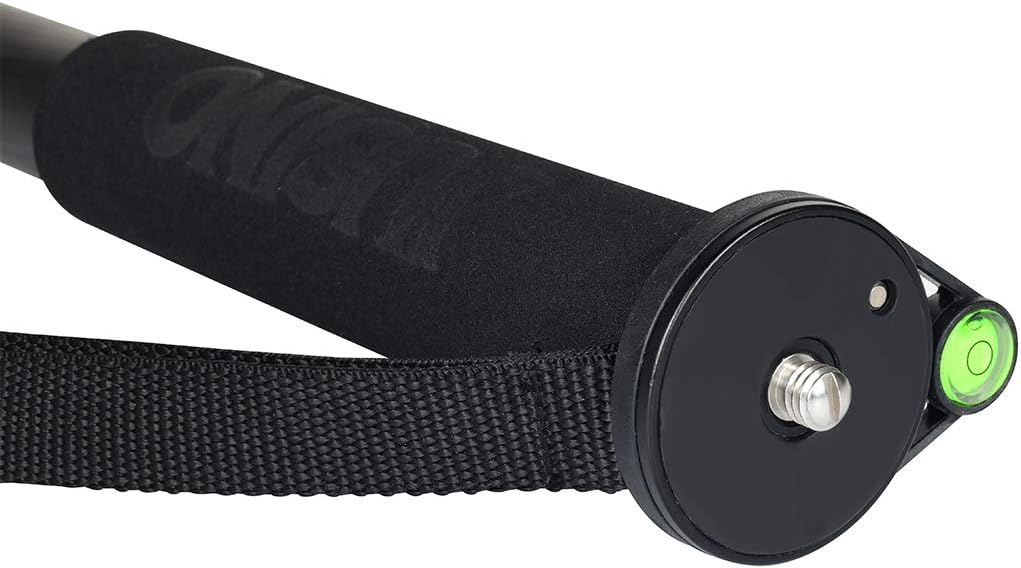 JUSINO - Leichtes und Stabiles Monopod Einbeinstativ aus hochwertigem Karbon - mit 4 Segmenten und S