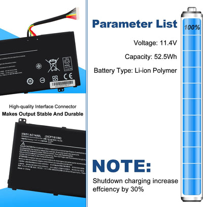 AC14A8L AC15B7L KT.0030G.001 Laptop Akku für Acer Aspire V15 Nitro VN7 VN7-571 VN7-571G VN7-572 VN7-