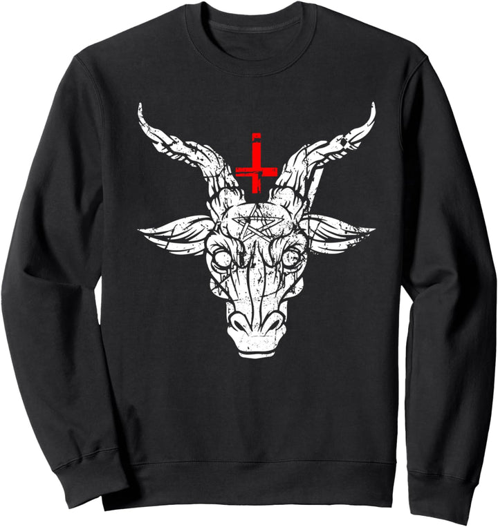 Lustiger Satanischer Antichrist Okkulter Satan Ziege Satanismus Atheist Sweatshirt