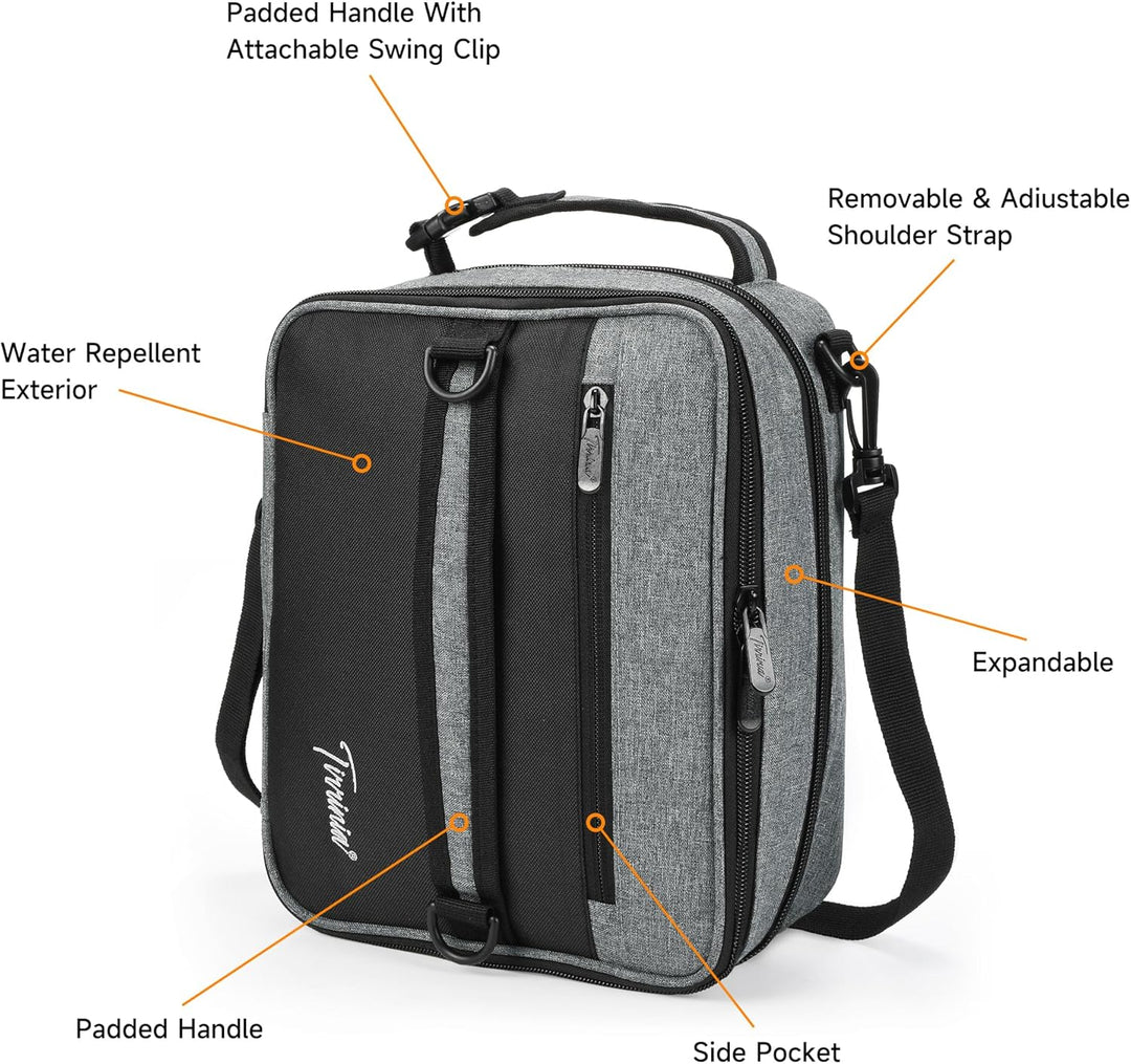 Kato Tirrinia Erweiterbare Kühltasche, Isolierte 9,5L(18 Dosen) Lunchtasche Klein für Unterwegs Arbe