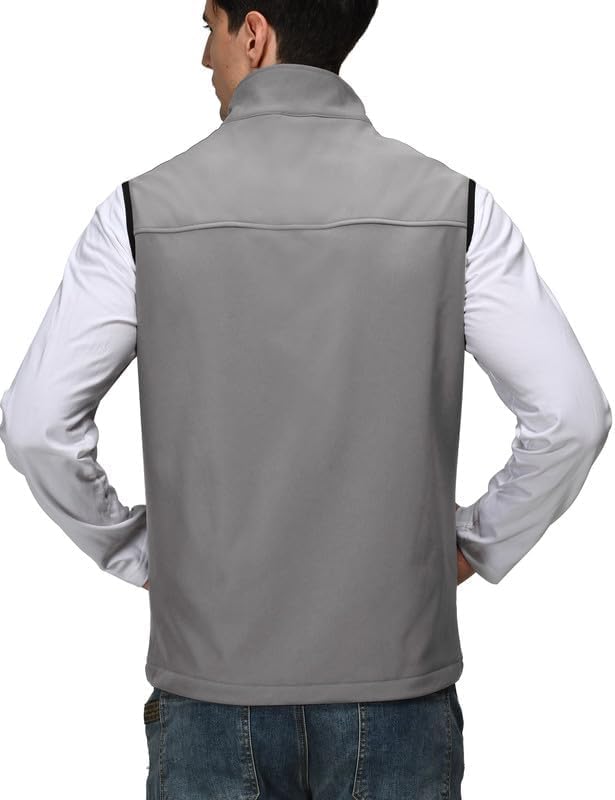 Zzkouine Leichte Softshell Weste für Herren, Bodywarmer Fleece Weste Full Zipp Softshellweste, Weste