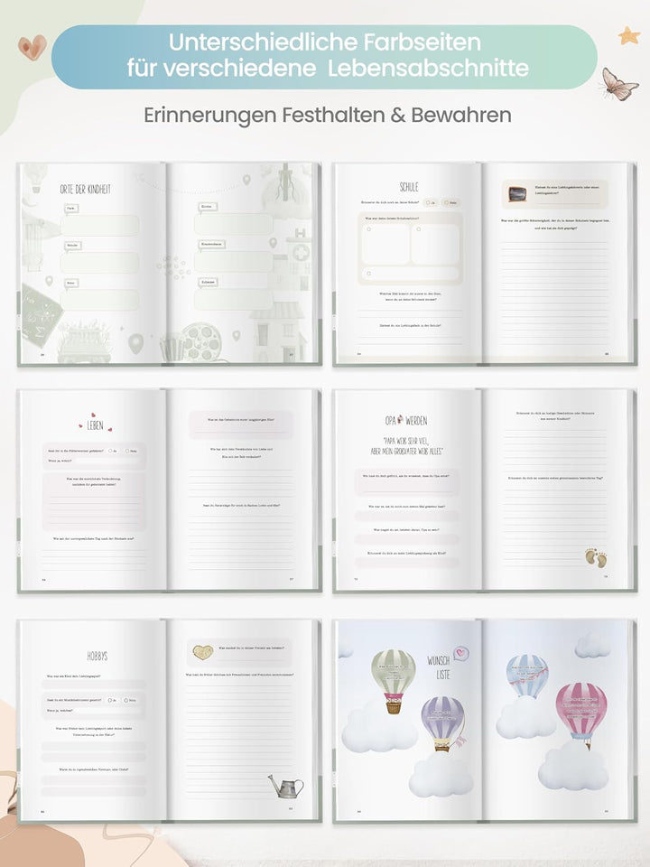 Hyggartn Opa, erzähl mal – Persönliches Erinnerungsbuch zum Ausfüllen, besonderes Geschenk für Opa,