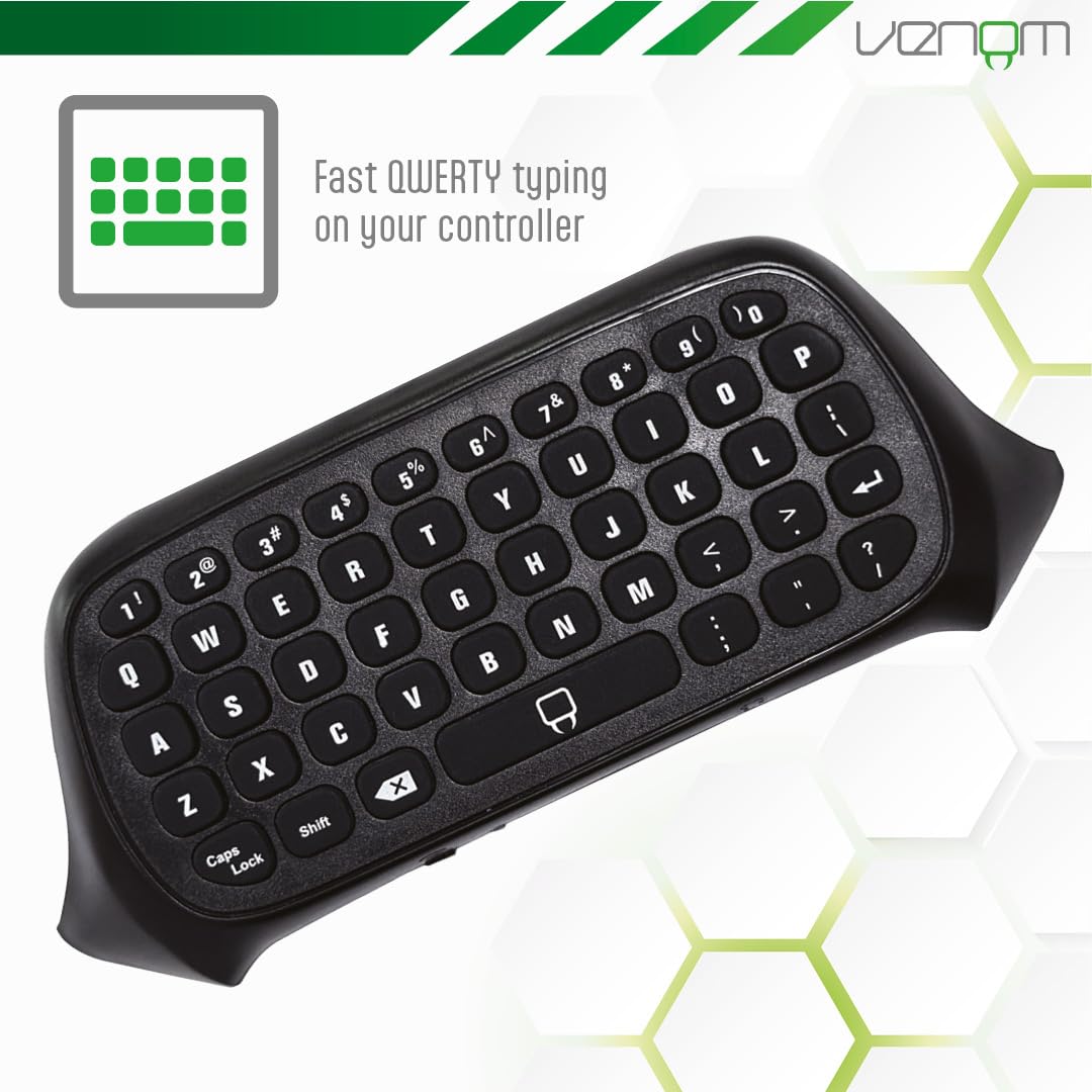 Venom Xbox-Controller-Tastatur Chatpad | Kabelloses QWERTY mit Headset-Anschluss