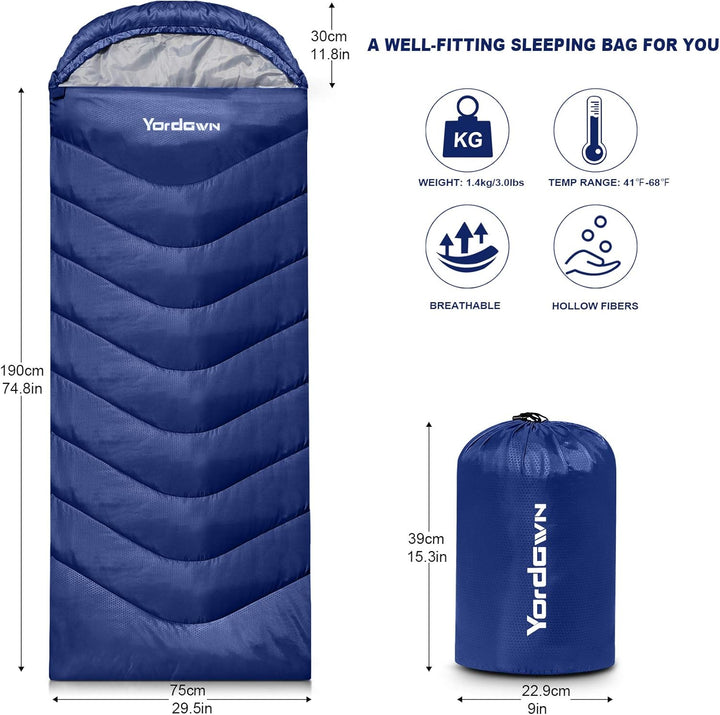 Schlafsack Outdoor Camping für Erwachsene Kinder, Schlafsäcke Sommer Winter 3-4 Jahreszeiten, Decken