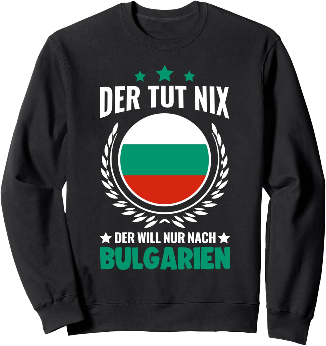 Bulgarien Urlaub Bulgarische Flagge Goldstrand Sweatshirt