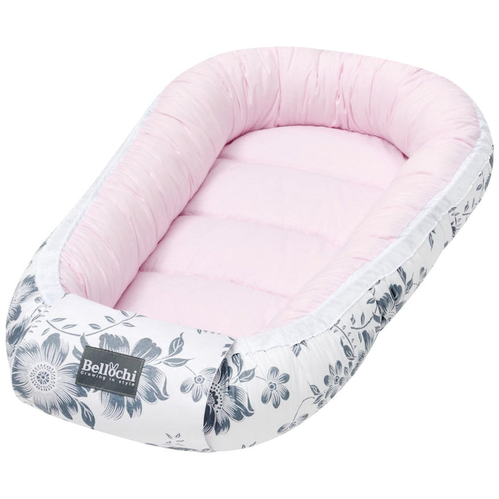 Bellochi Growing in style Premium Babynestchen Neugeborene - Nestchen Baby 90x60x12cm - 100% Baumwol