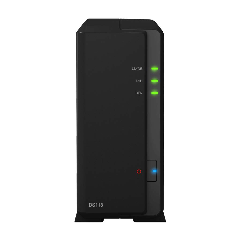 Synology DS118 4 TB (1 x 4 TB WD RED) 1 Bay Desktop NAS Unit WD Lösung 4 TB, WD Lösung 4 TB