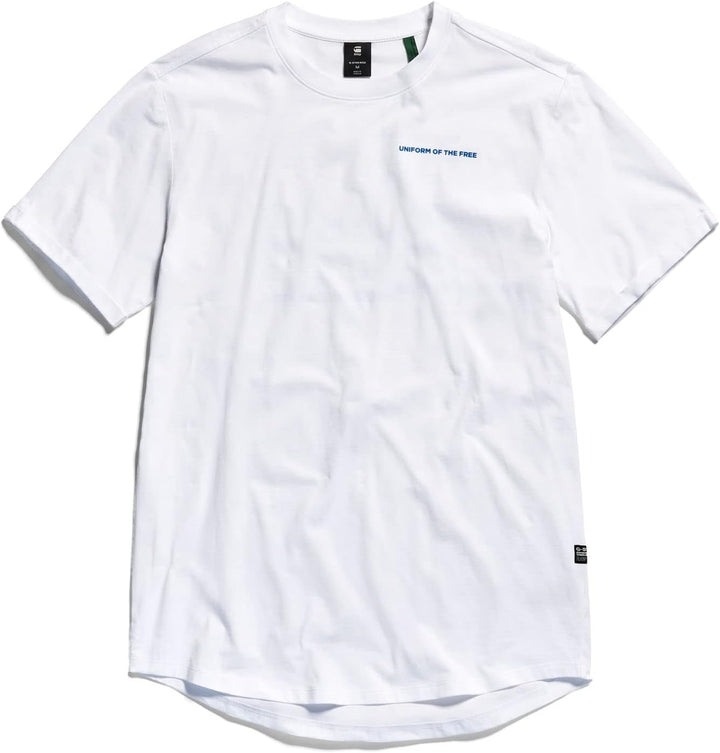 G-Star Herren Lash Back Text T-Shirt XXS Weiss (White D22815-336-110), XXS Weiß (White D22815-3
