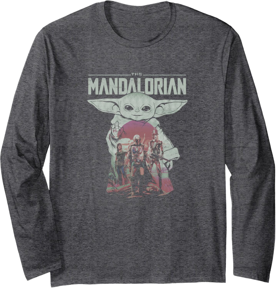 Star Wars: The Mandalorian Grogu The Child Portrait Fill Langarmshirt