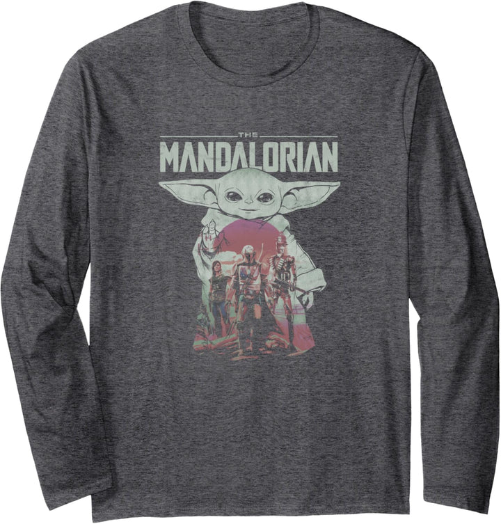 Star Wars: The Mandalorian Grogu The Child Portrait Fill Langarmshirt