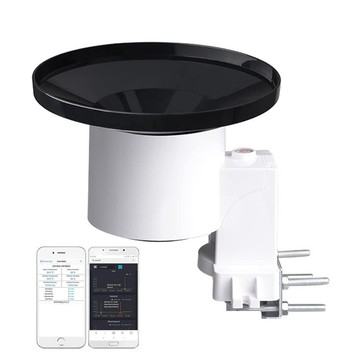 ECOWITT Regenmesser Sensor, kabelloser selbstentleerender Regensammler Ourdoor Regensensor für Hausg
