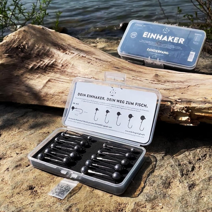 Zanderfang – Jigköpfe Angelhaken-Set Jighaken – Jigkopf Grösse 2/0 und 4/0 für Gummiköder von 8cm bi