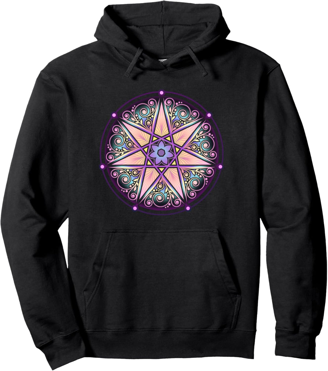 Elfen Stern, Feenstern, Fee, Elfe, Magie, Mystik, Heptagramm Pullover Hoodie