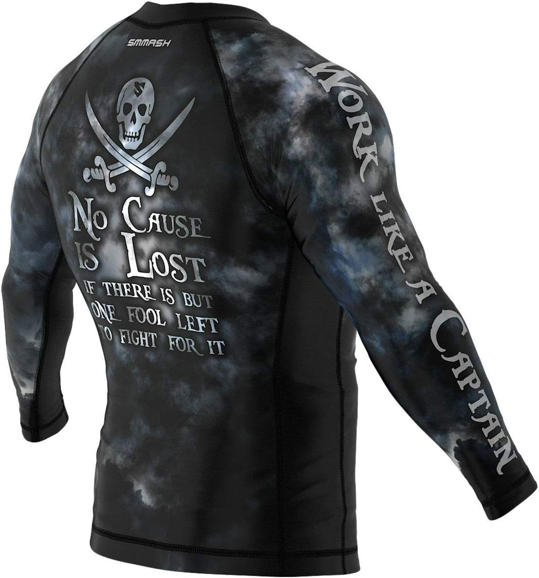 SMMASH Funktionsshirt Herren Rashguard Langarm Sportshirt MMA Thaibox Muay Thai Kickboxen Atmungsakt
