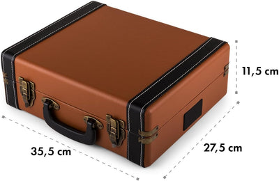 auna Jerry Lee Retro Plattenspieler - Schallplattenspieler mit Stereolautsprecher, Vinyl Player mit