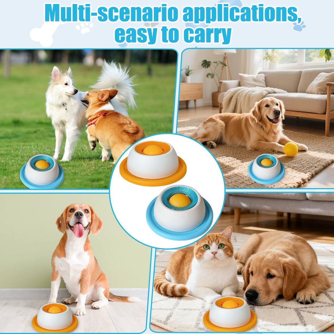 Hundelickspielzeug, 2pcs Nassfutter Lick Pad mit Saugnapfbecher, Lick Bowl für Hunde, Leckt Futterna